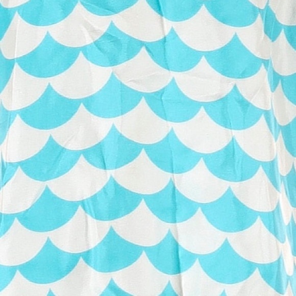 Elizabeth McKay 100% Silk Ruffled Blouse in Fontainee Turquoise Size 2 XS NWT - Picture 6 of 11